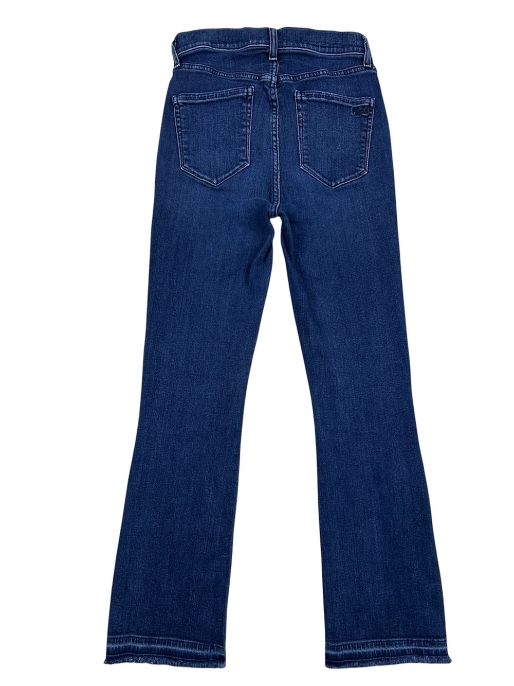 AYR Superba High Rise Straight Leg Jeans Size 28 Stretch Raw Hem Blue Denim - Picture 12 of 16